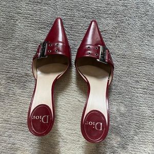 Dior red mules 38.5